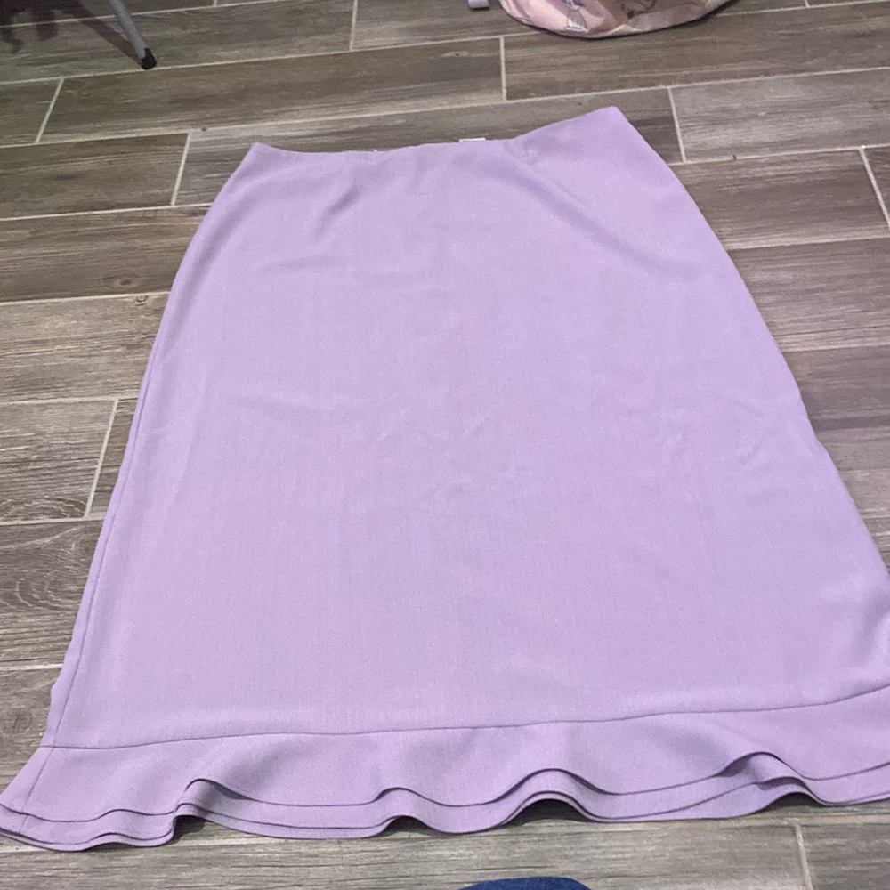 Purple midi skirt